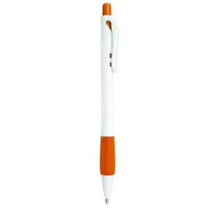 caneta plástica branca